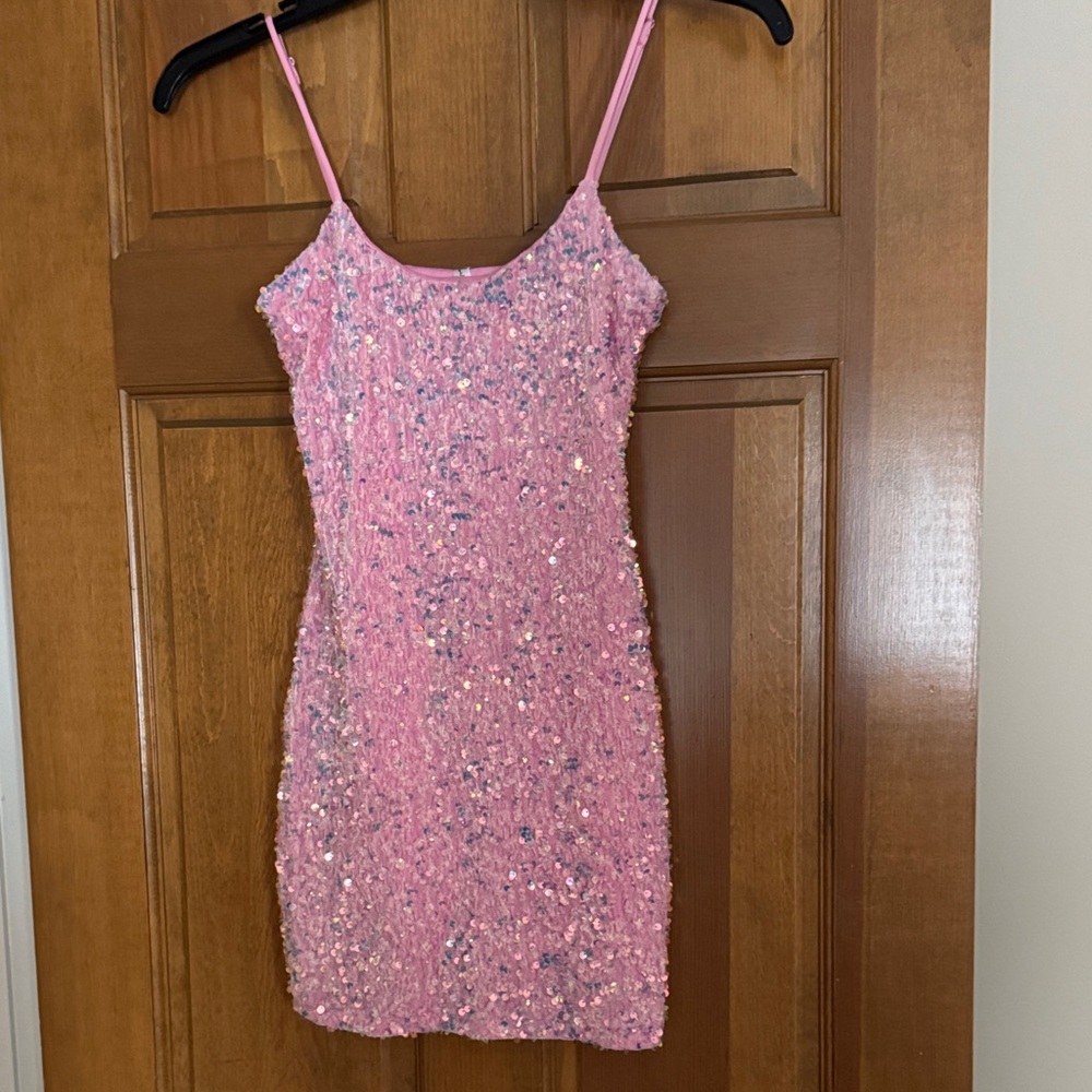 Lucy in the Sky Pink Sequin Mini Dress